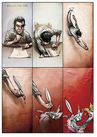 Grafika „Pisarz”